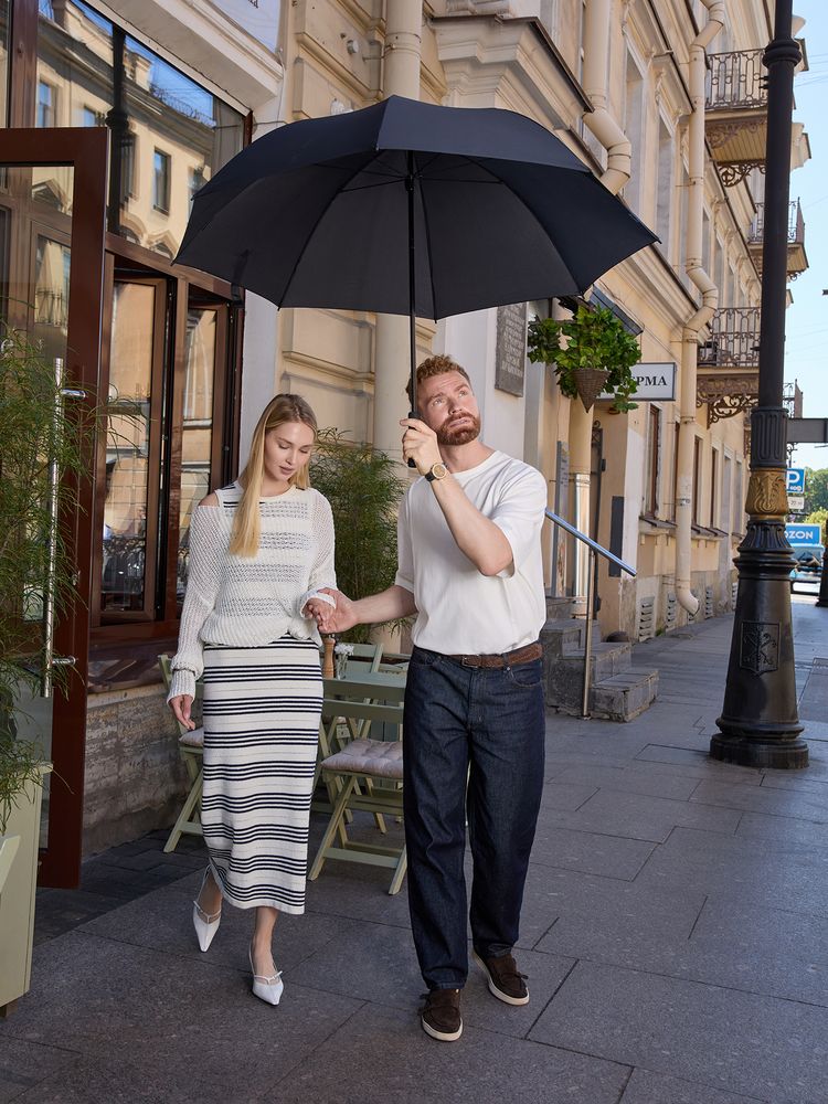 Зонт-трость Zero XXL, черный — изображение 8