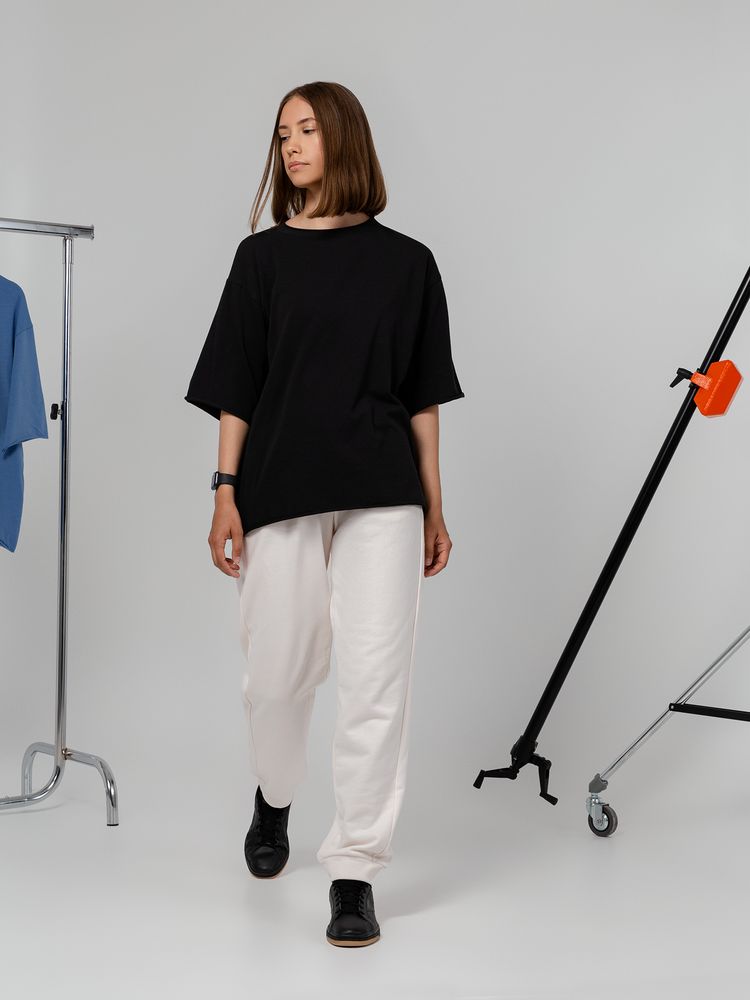 Футболка оверсайз Vozduh 2.0, черная — изображение 7