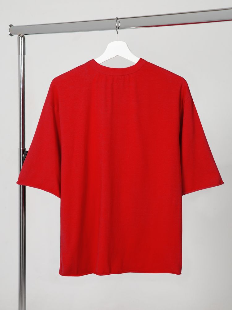 Футболка оверсайз Vozduh 2.0, красная — изображение 3