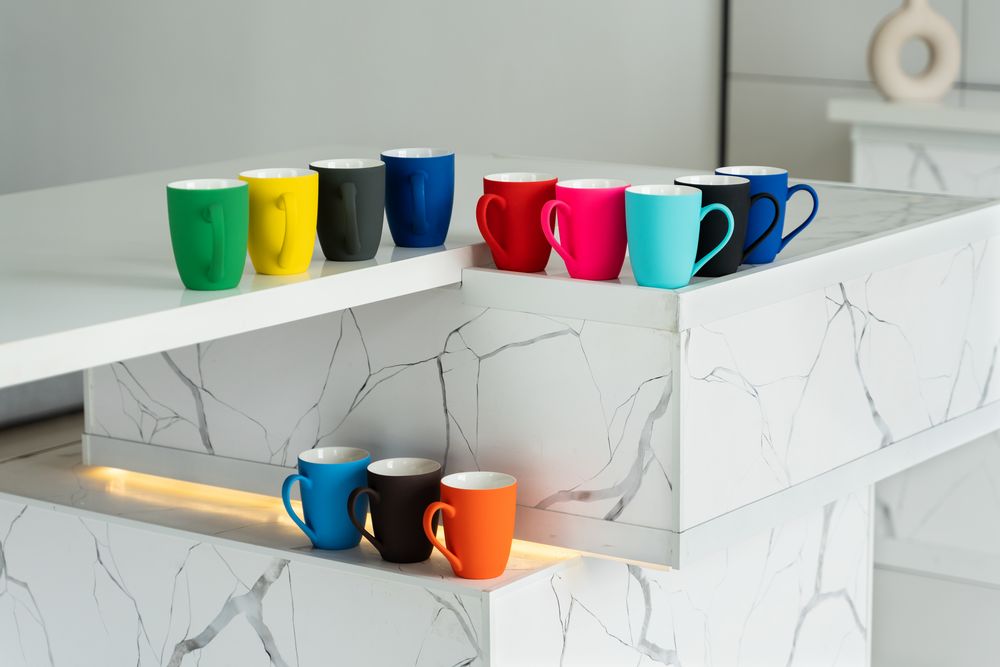 Кружка Good Morning с покрытием софт-тач, ver.2, серая — изображение 5