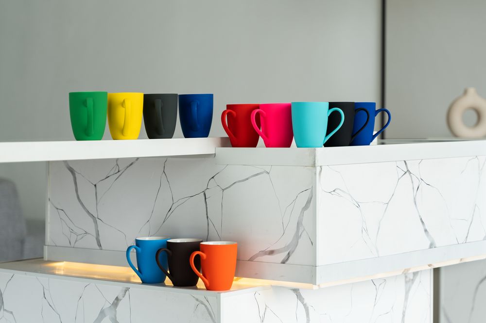 Кружка Good Morning с покрытием софт-тач, ver.2, синяя — изображение 5