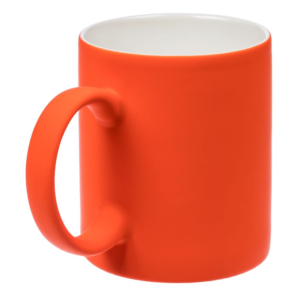 Кружка Promo Soft с покрытием софт-тач, оранжевая — изображение 3