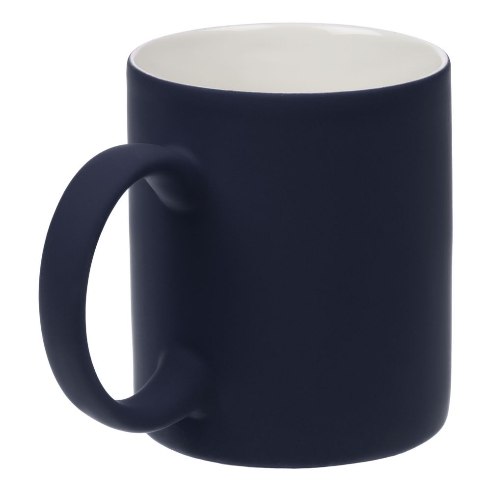 Кружка Promo Soft с покрытием софт-тач, темно-синяя — изображение 3