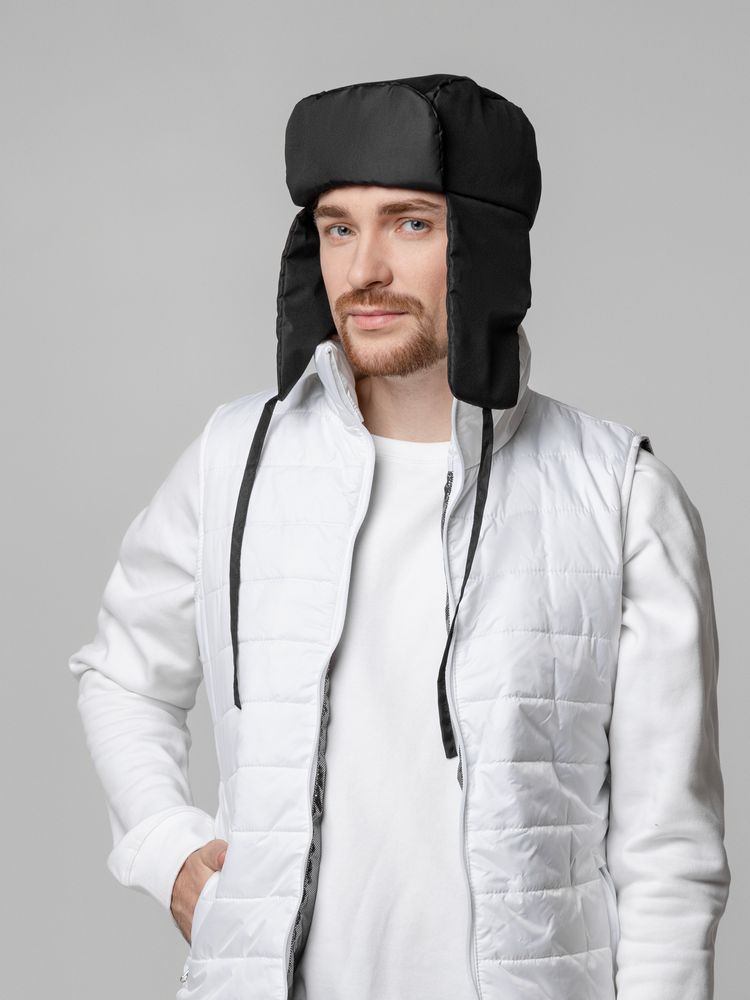 Шапка-ушанка Shelter, черная — изображение 10