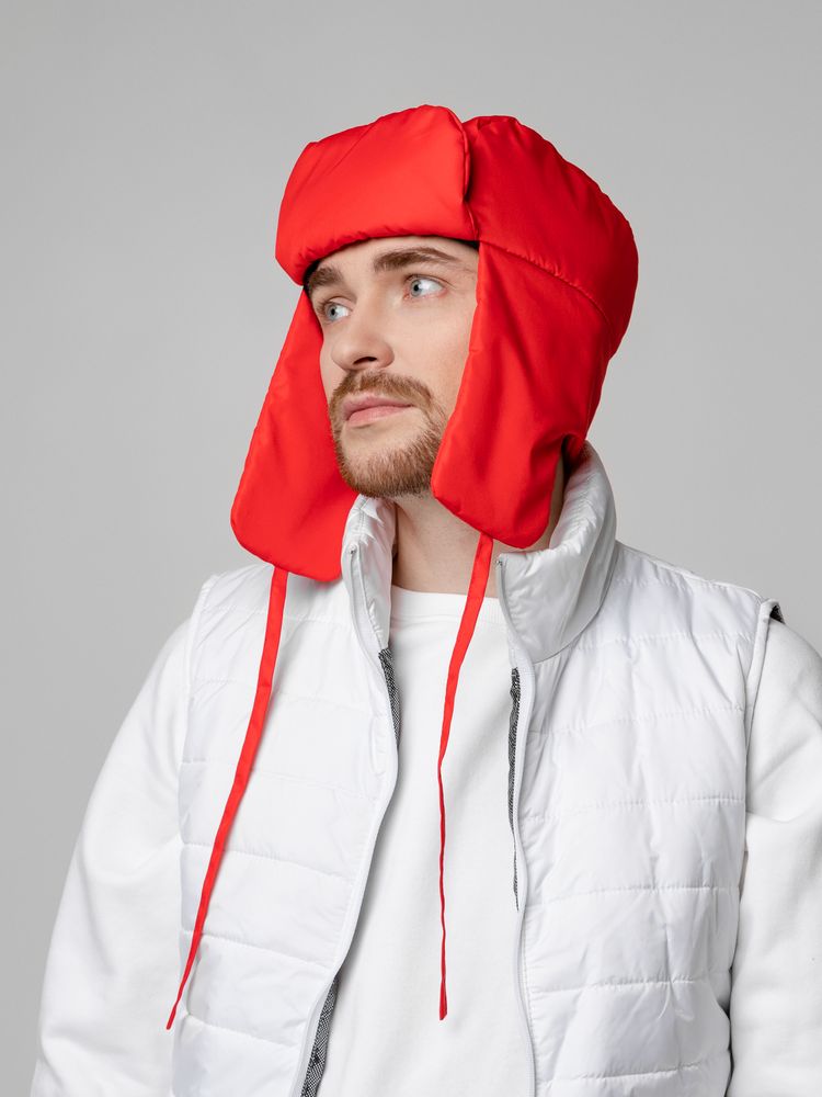 Шапка-ушанка Shelter, красная — изображение 10