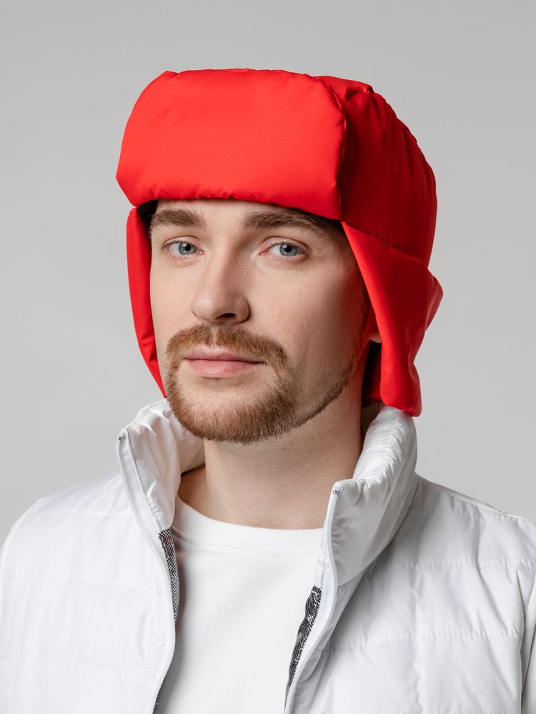 Шапка-ушанка Shelter, красная — изображение 15