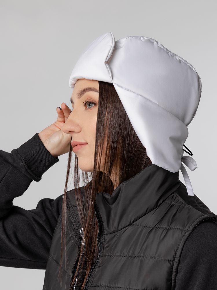 Шапка-ушанка Shelter, белая — изображение 16