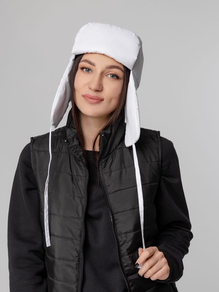 Шапка-ушанка Shelter, белая — изображение 11