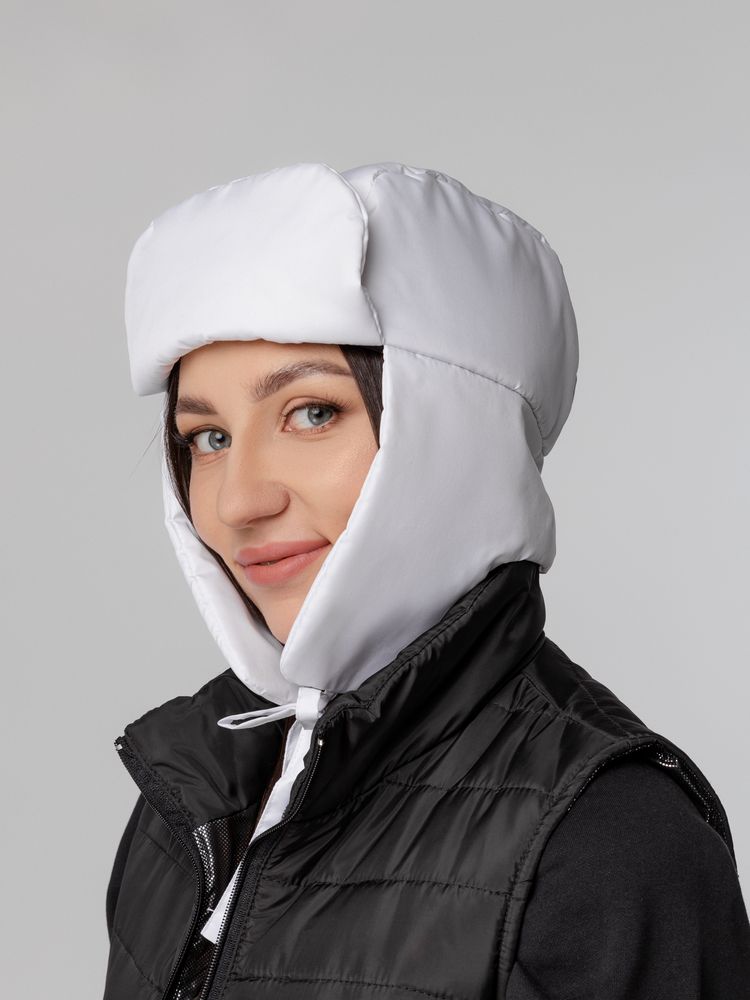 Шапка-ушанка Shelter, белая — изображение 13