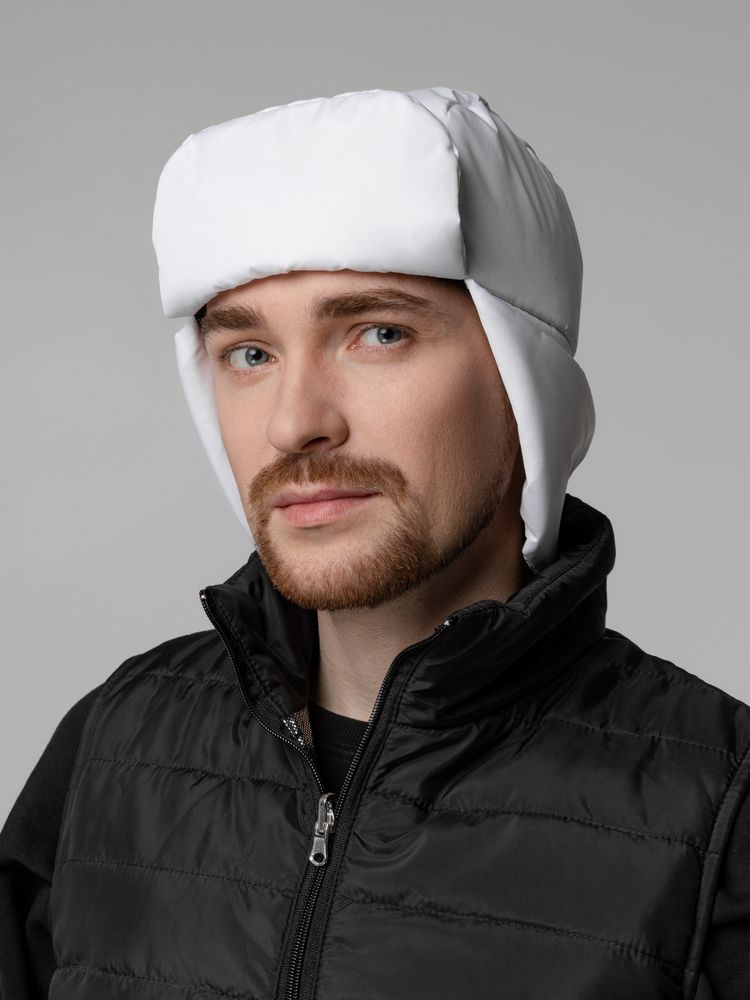 Шапка-ушанка Shelter, белая — изображение 14