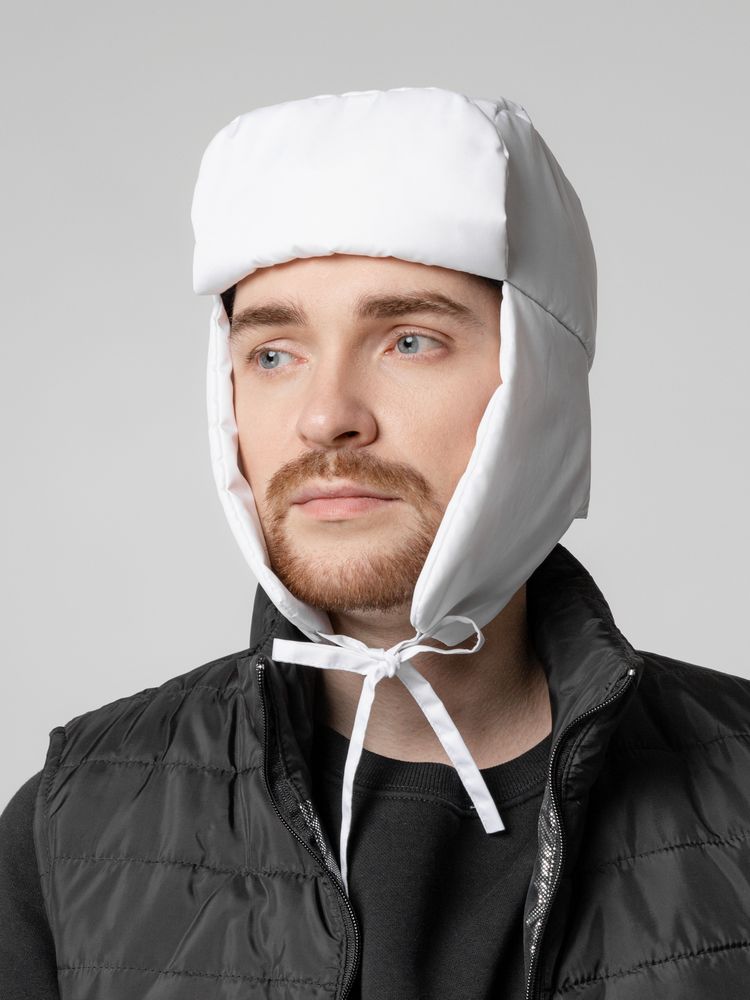 Шапка-ушанка Shelter, белая — изображение 12