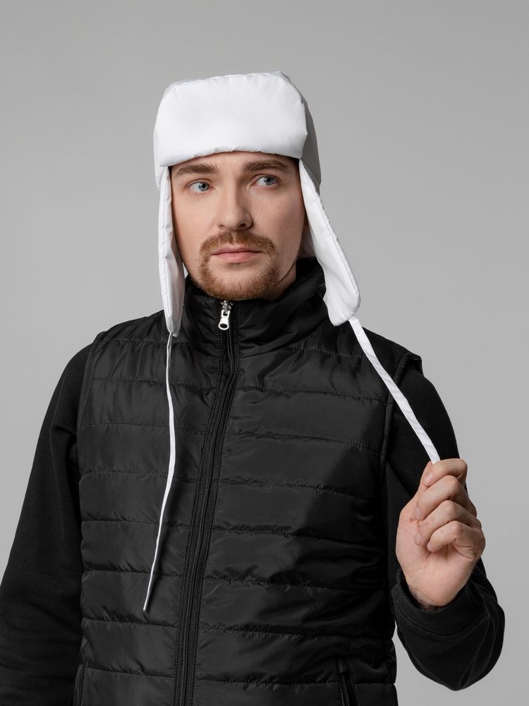 Шапка-ушанка Shelter, белая — изображение 10