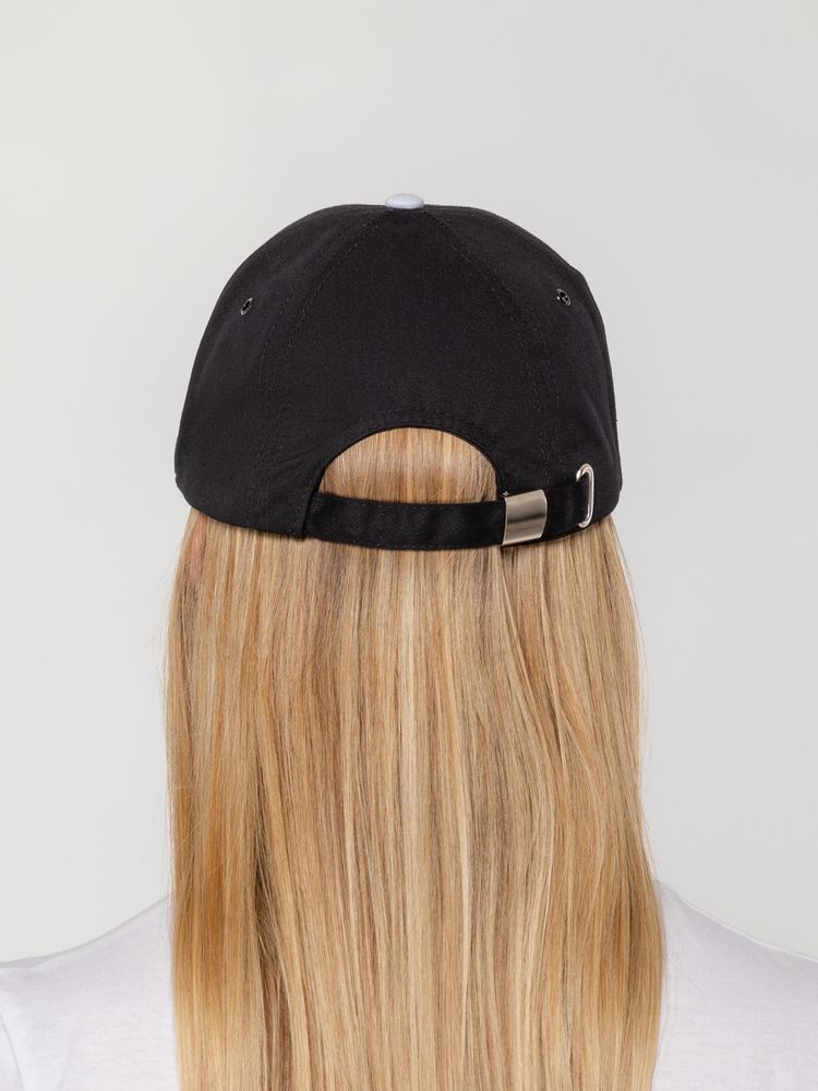 Бейсболка Honor, черная с белым кантом — изображение 9