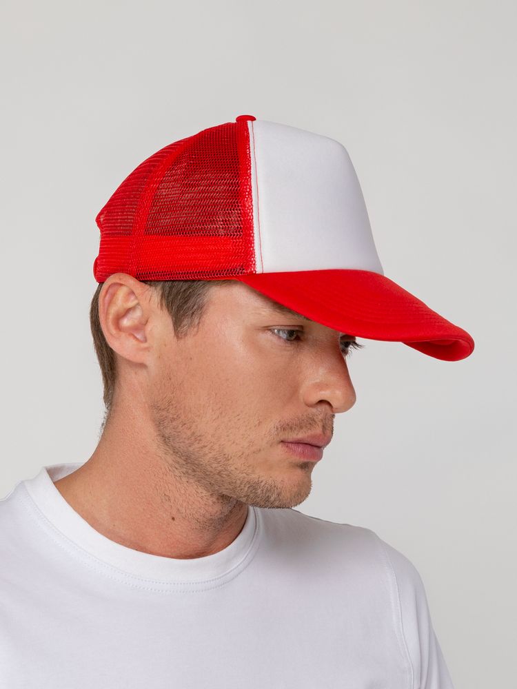 Бейсболка Sunbreaker, красная с белым — изображение 9