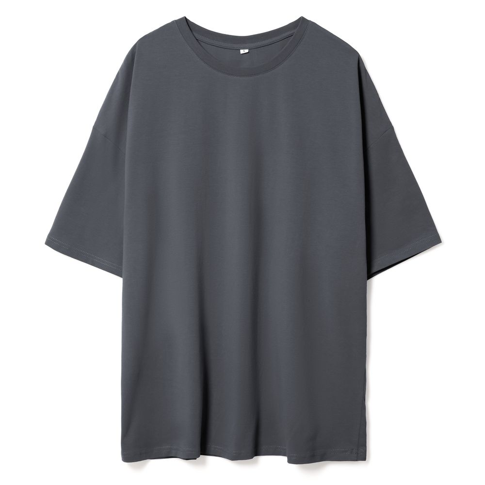 Футболка унисекс оверсайз Crosstown, темно-серая — изображение 3