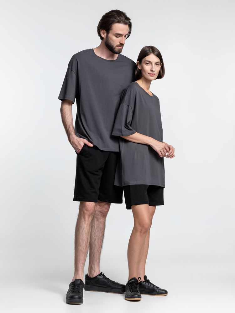 Футболка унисекс оверсайз Crosstown, темно-серая — изображение 13