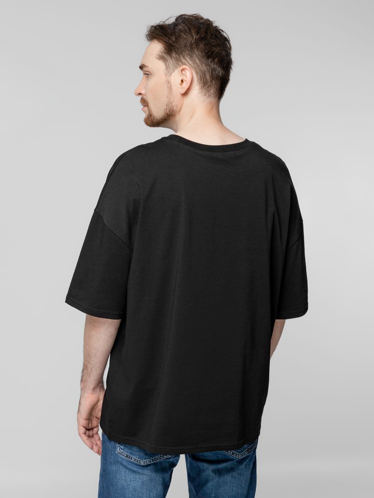 Футболка унисекс оверсайз Crosstown, черная — изображение 11