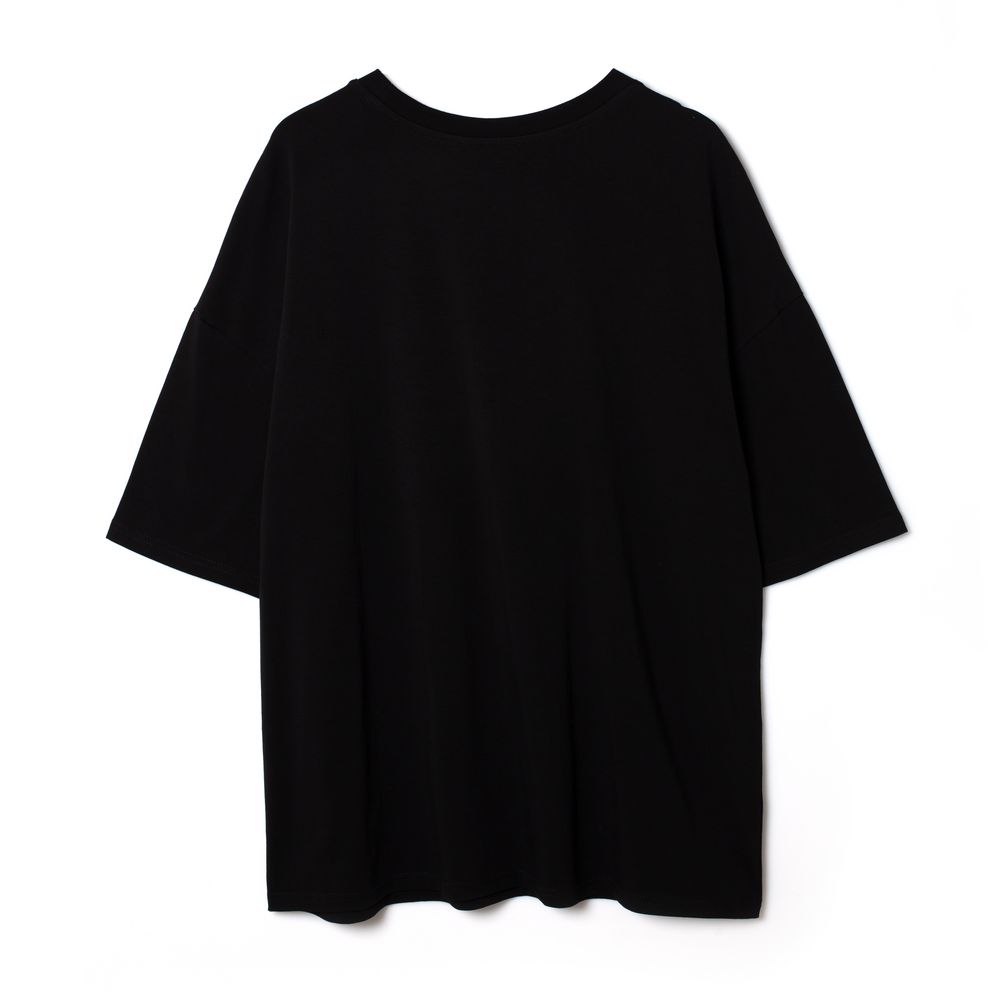 Футболка унисекс оверсайз Crosstown, черная — изображение 4