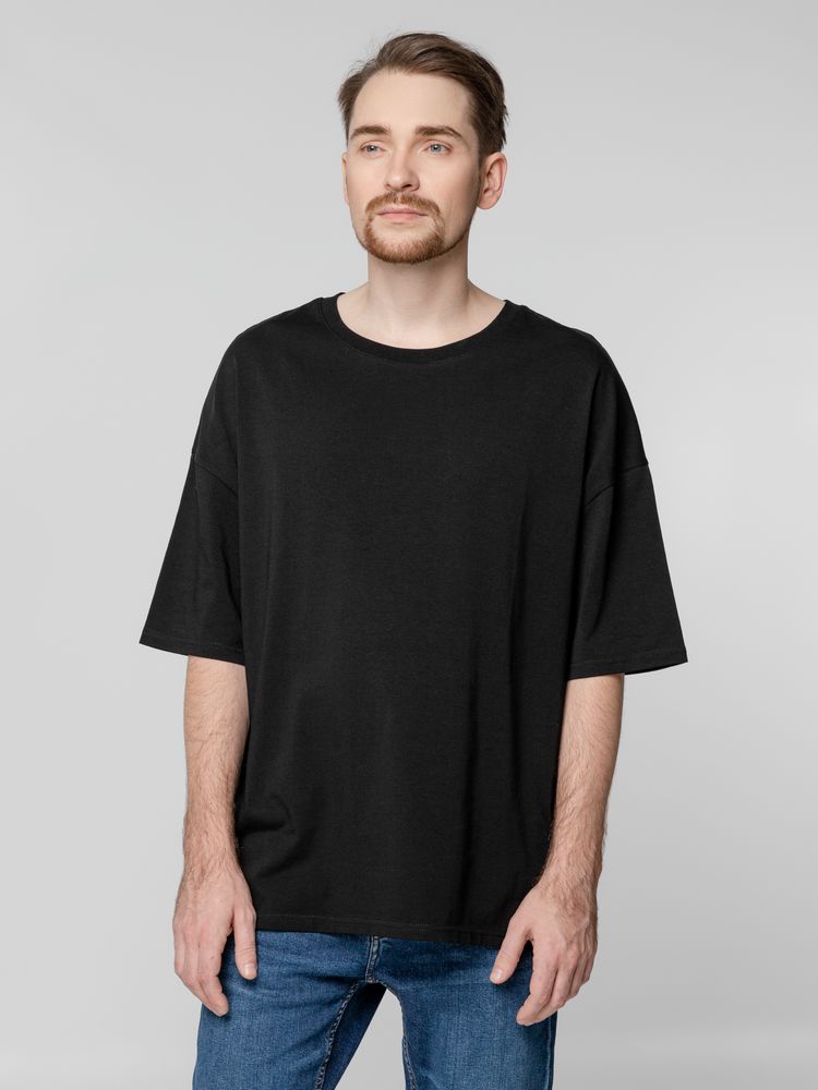 Футболка унисекс оверсайз Crosstown, черная — изображение 10