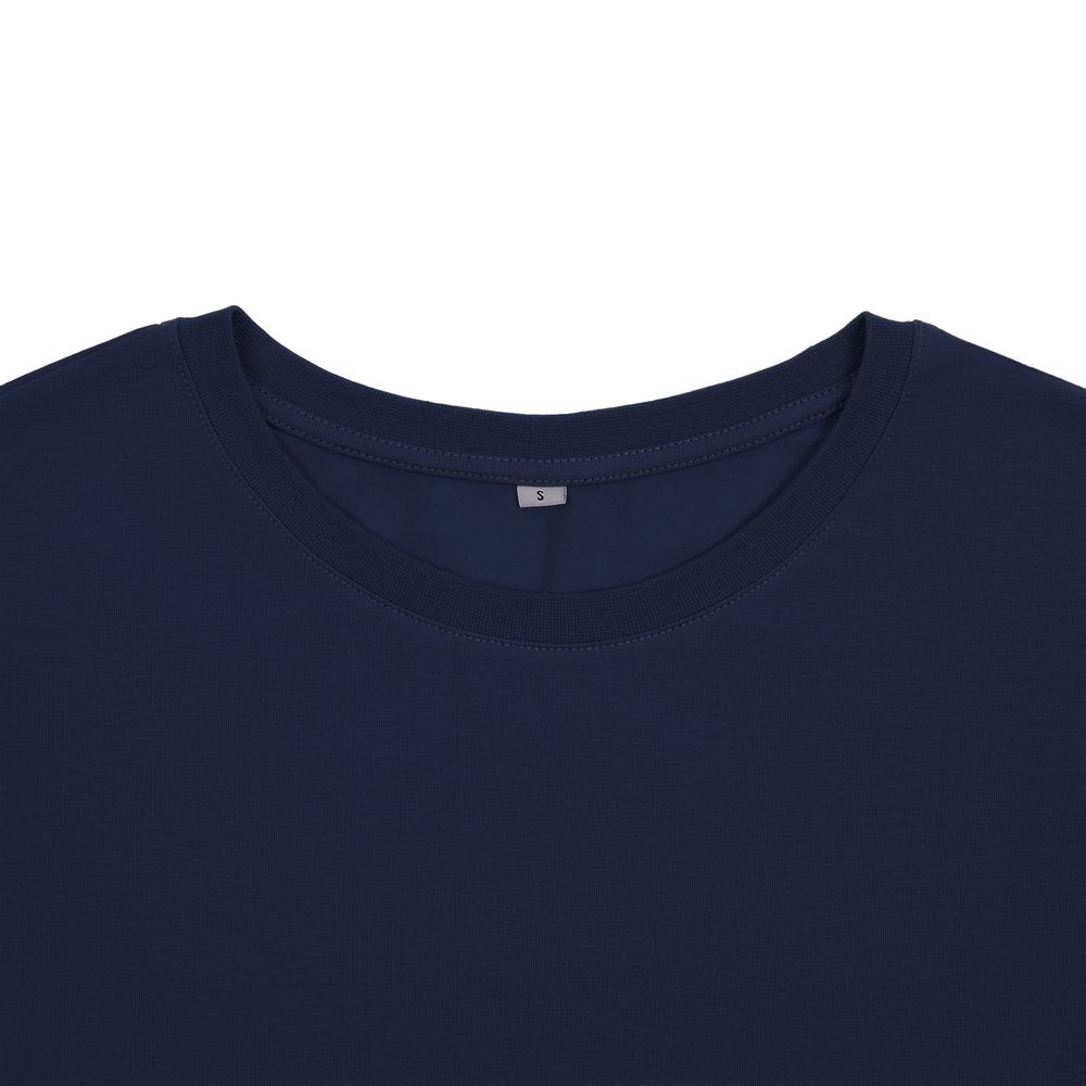 Футболка унисекс оверсайз Crosstown, темно-синяя — изображение 5