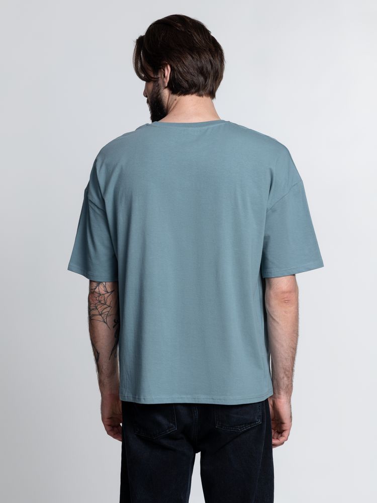 Футболка унисекс оверсайз Crosstown, серо-зеленая — изображение 7