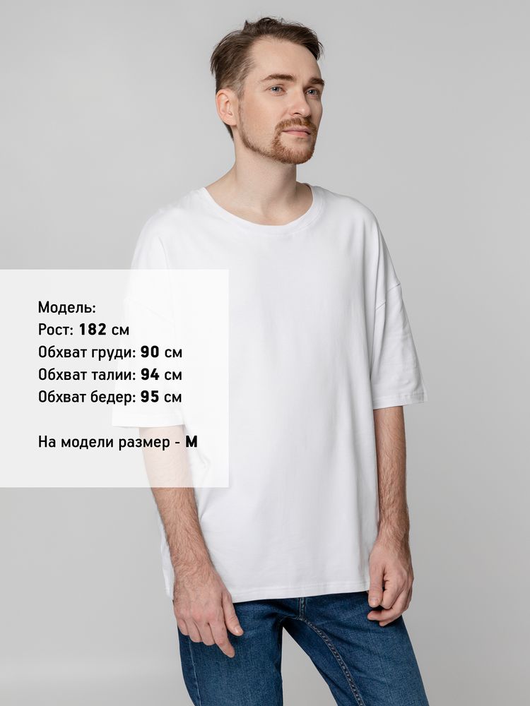 Футболка унисекс оверсайз Crosstown, белая — изображение 9