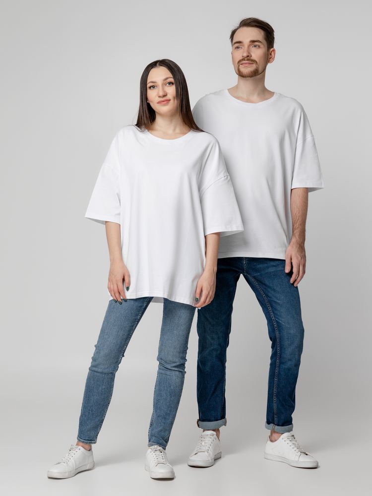 Футболка унисекс оверсайз Crosstown, белая — изображение 12