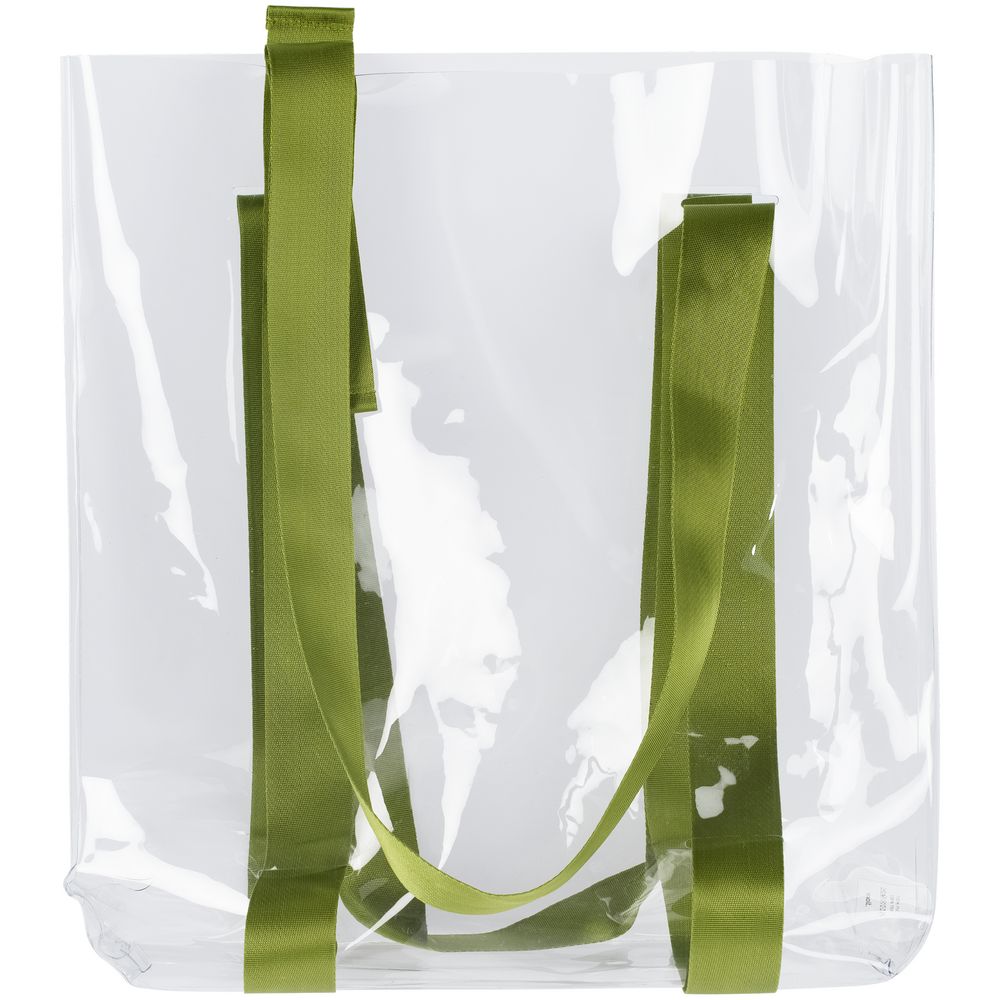 Шопер Clear Fest, прозрачный с зелеными ручками — изображение 3