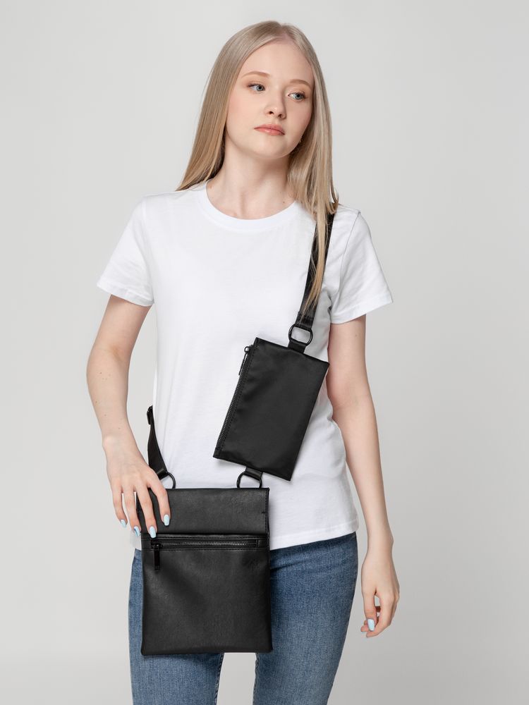 Сумка через плечо ringLink с отстегивающимся органайзером, черная — изображение 8