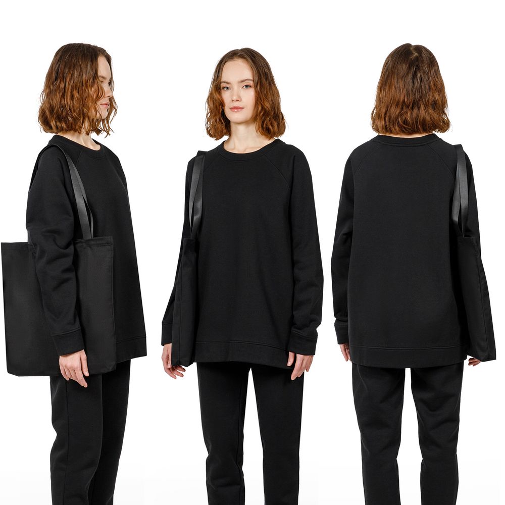 Шопер B5, черный с черными ручками — изображение 6