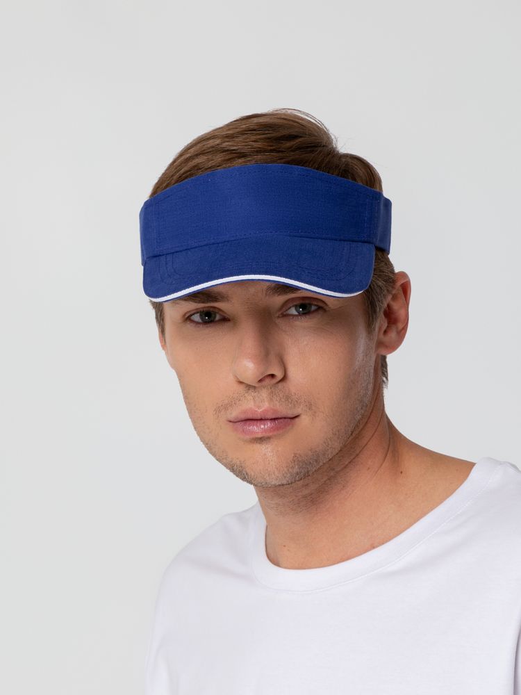 Козырек Active, ярко-синий с белым кантом — изображение 6