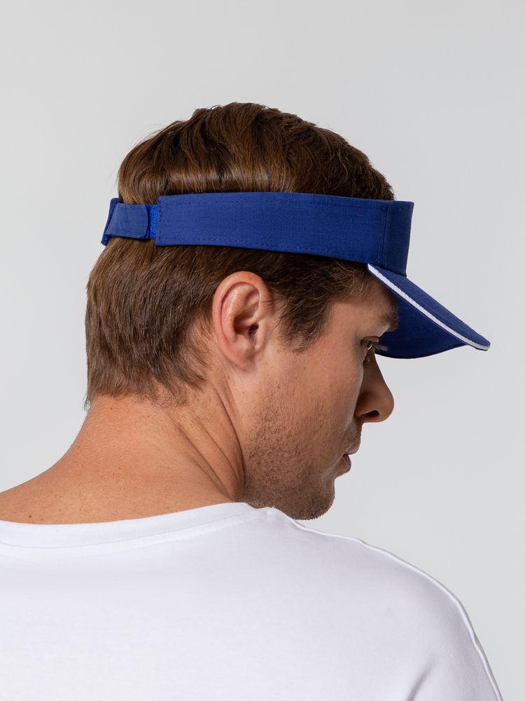 Козырек Active, ярко-синий с белым кантом — изображение 9