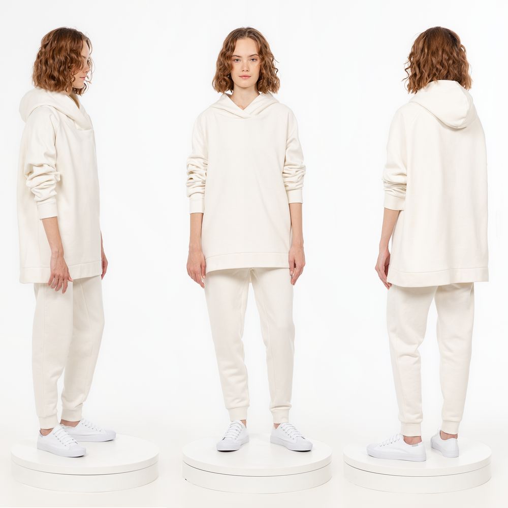 Худи унисекс H1, молочно-белое — изображение 4