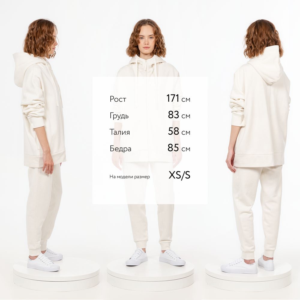 Толстовка унисекс H3, молочно-белая — изображение 5