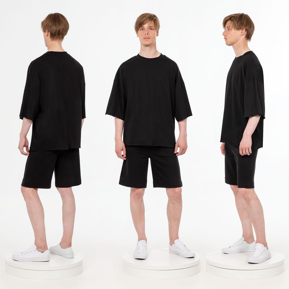 Футболка унисекс оверсайз T1, черная — изображение 5