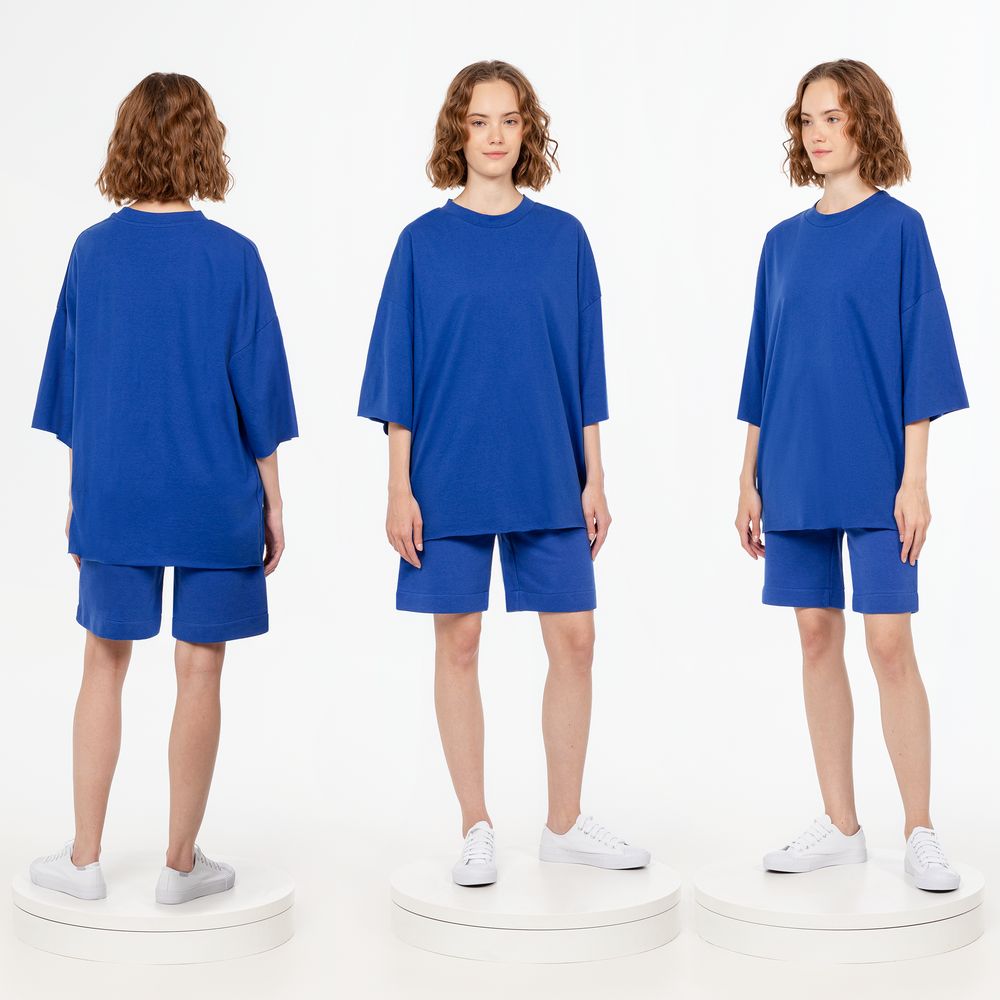Футболка унисекс оверсайз T1, синяя — изображение 3
