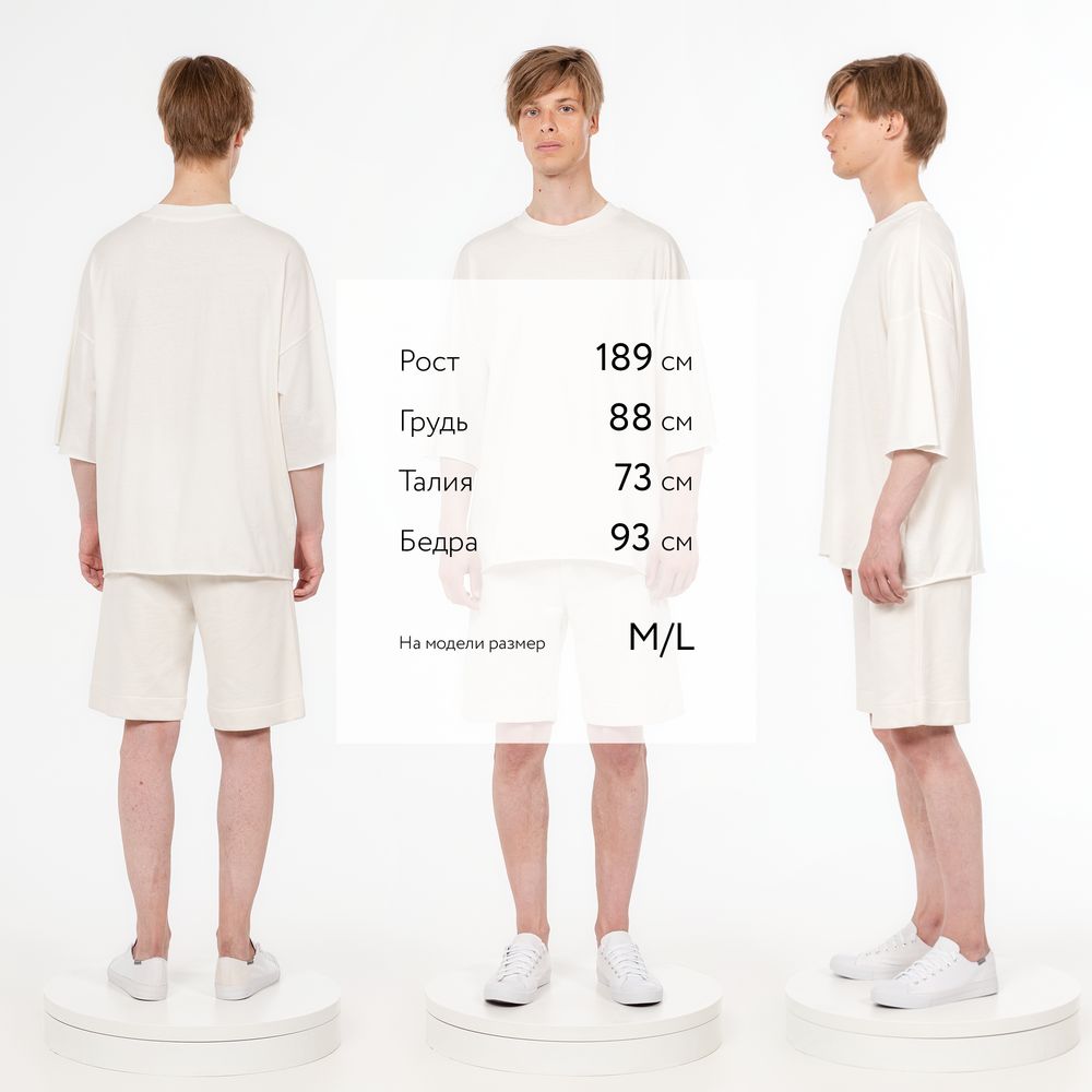 Футболка унисекс оверсайз T1, молочно-белая — изображение 10