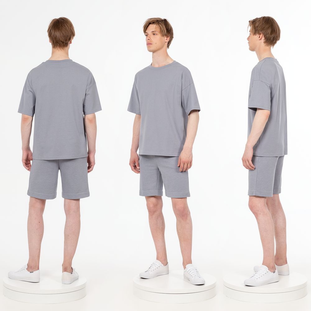 Футболка унисекс оверсайз T3, серая — изображение 6