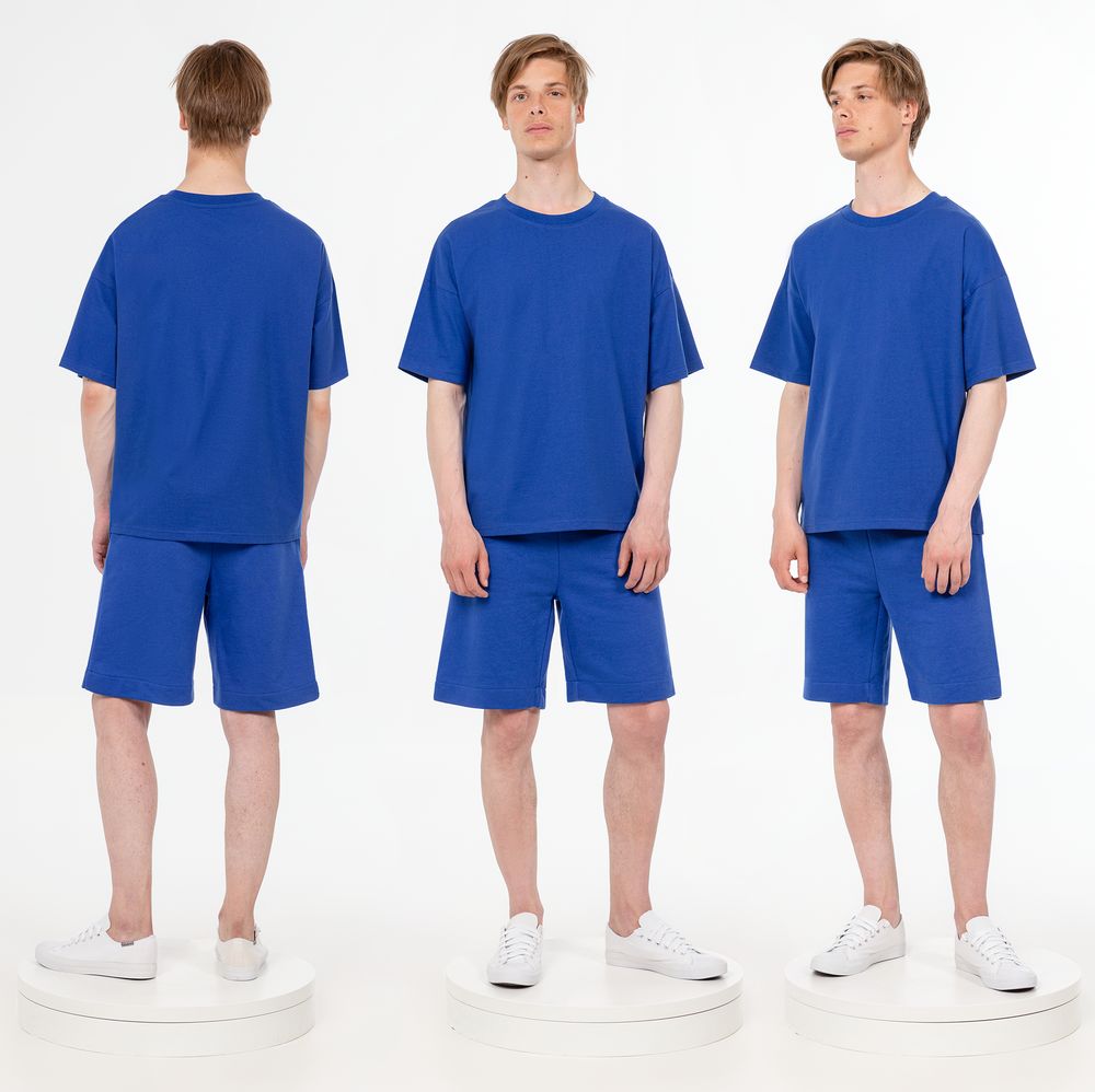 Футболка унисекс оверсайз T3, синяя — изображение 6