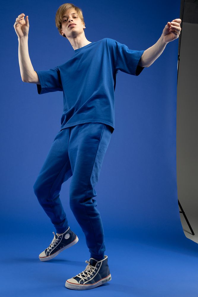 Футболка унисекс оверсайз T3, синяя — изображение 3