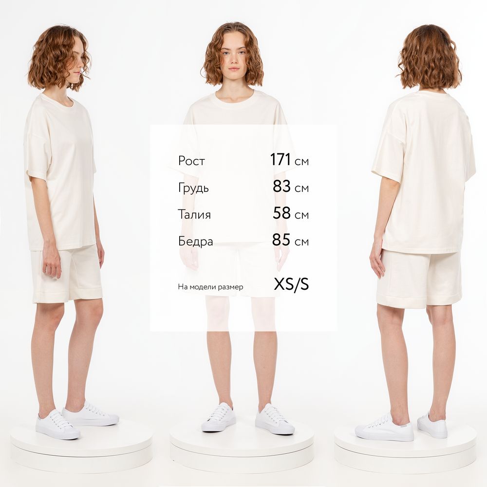 Футболка унисекс оверсайз T3, молочно-белая — изображение 5
