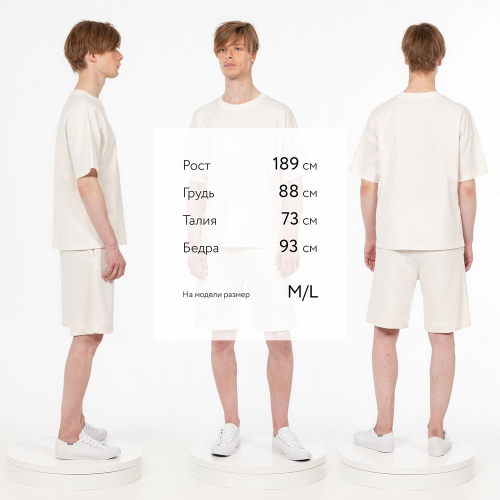 Футболка унисекс оверсайз T3, молочно-белая — изображение 7