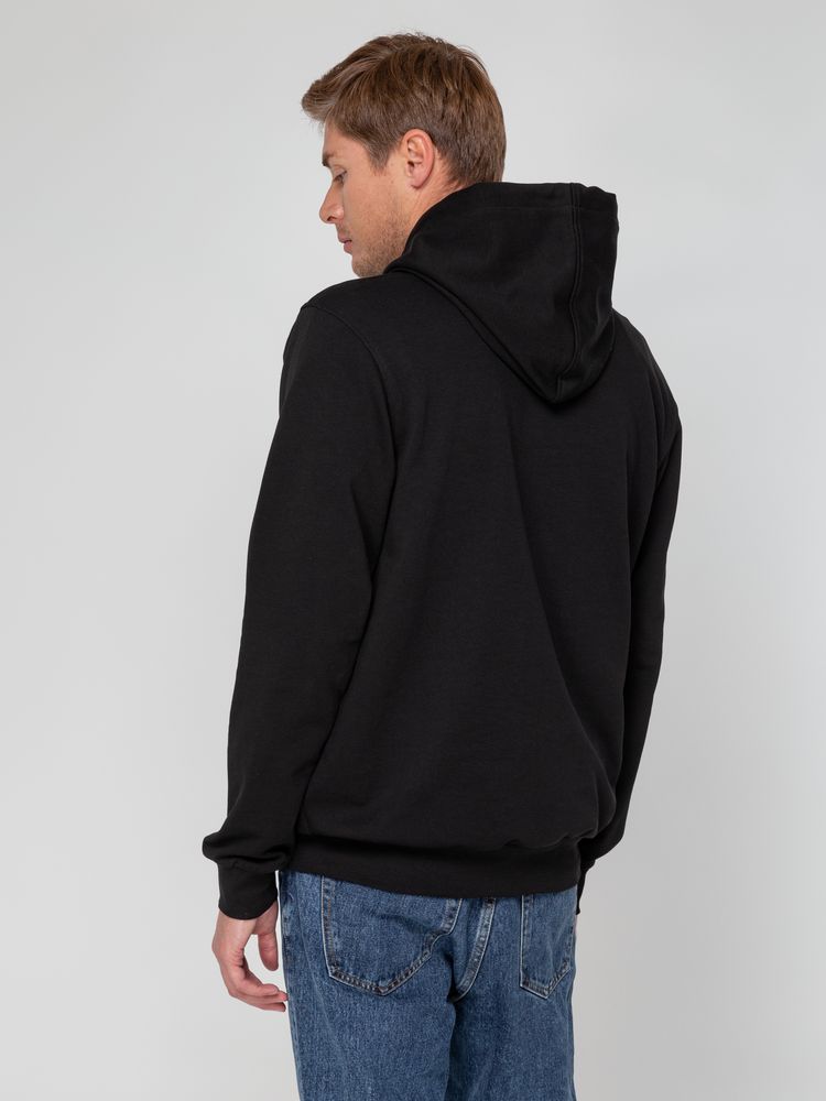 Худи унисекс с карманом на груди Chest Pocket, черное — изображение 14