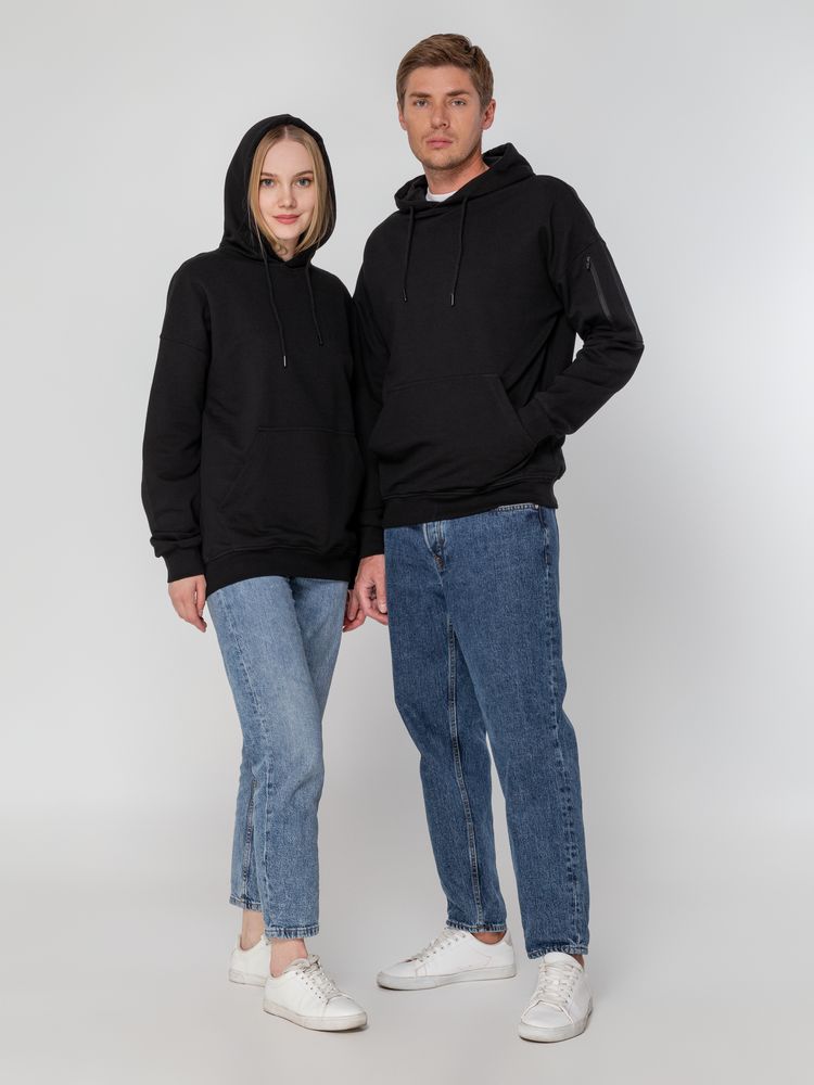 Худи унисекс Hand Some, черное — изображение 16