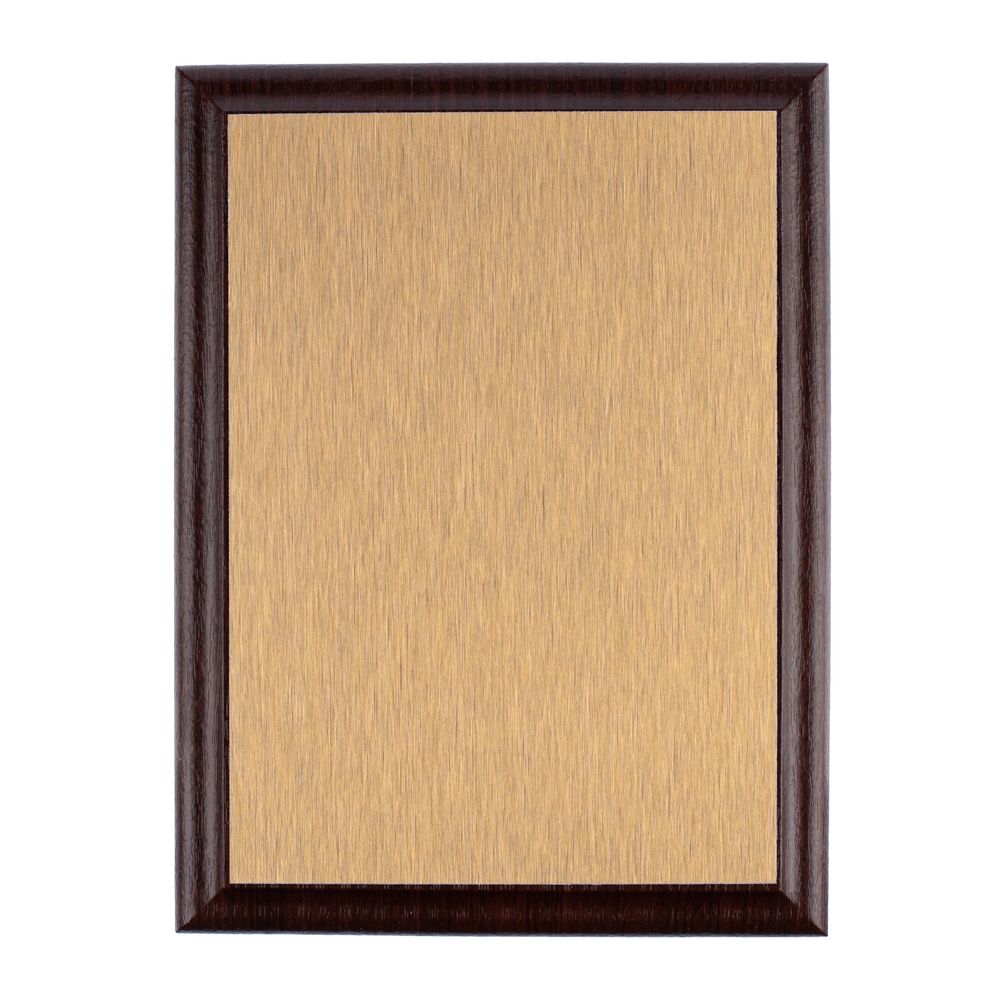 Плакетка Plaque, малая, вишня с золотистой пластиной — изображение 6