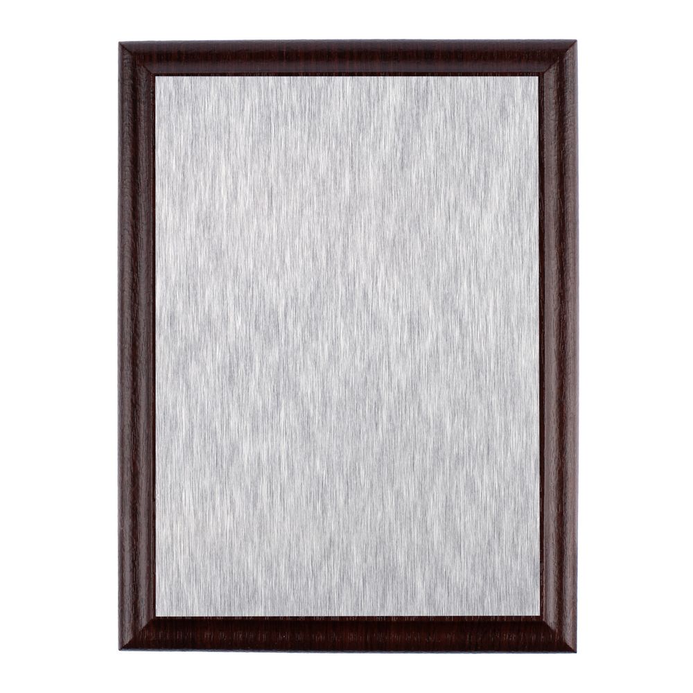 Плакетка Plaque, малая, вишня с серебристой пластиной — изображение 6