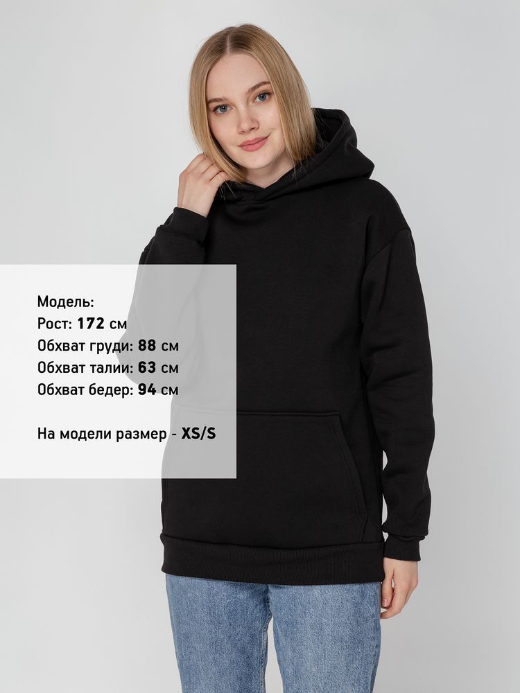 Худи унисекс оверсайз Full Swing, черное — изображение 10