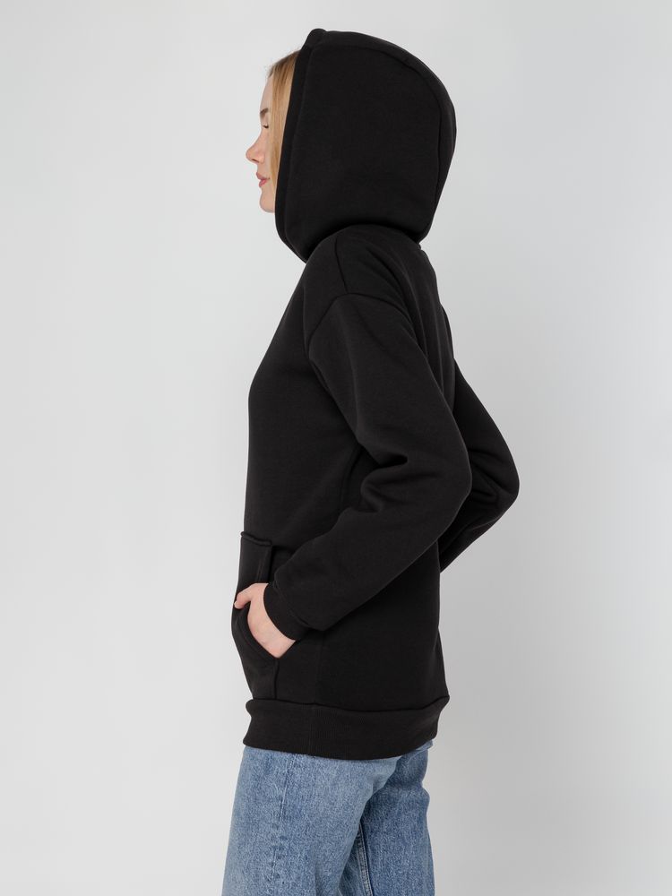 Худи унисекс оверсайз Full Swing, черное — изображение 12