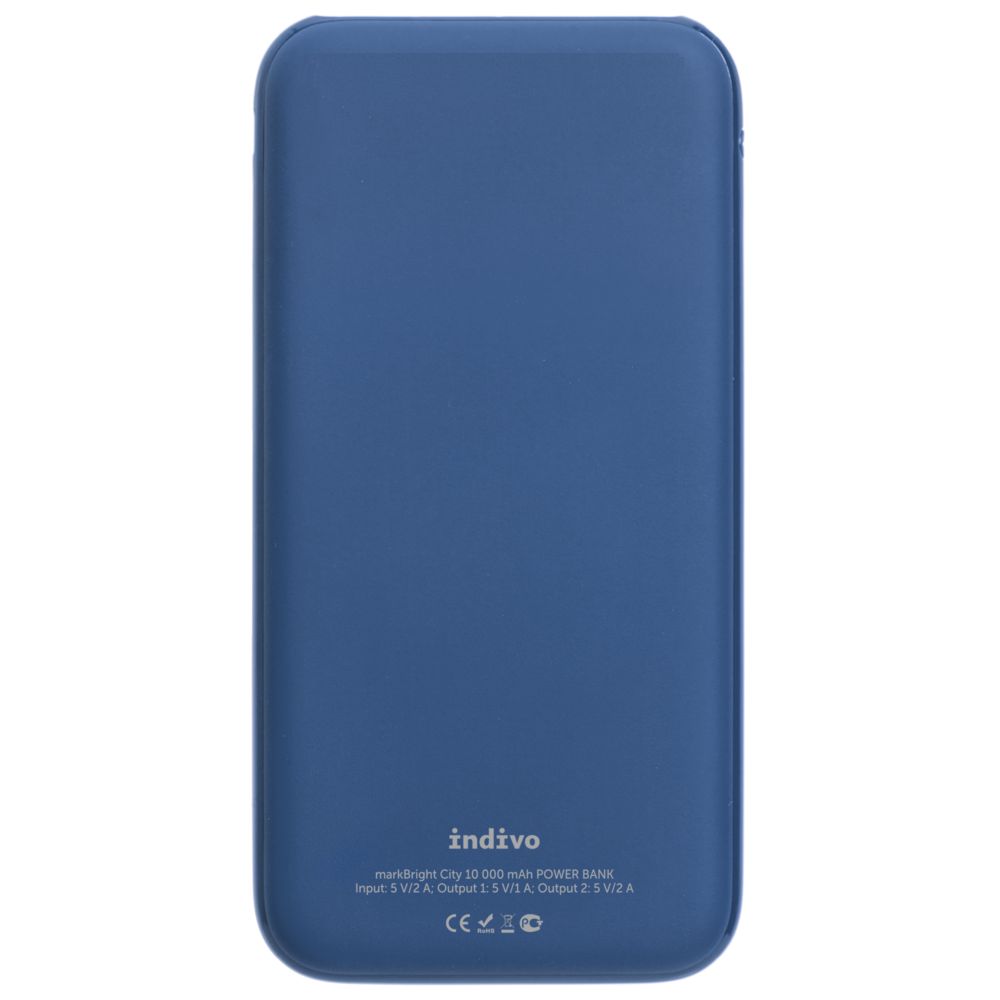 Аккумулятор с подсветкой markBright City, 10000 мАч, синий — изображение 4