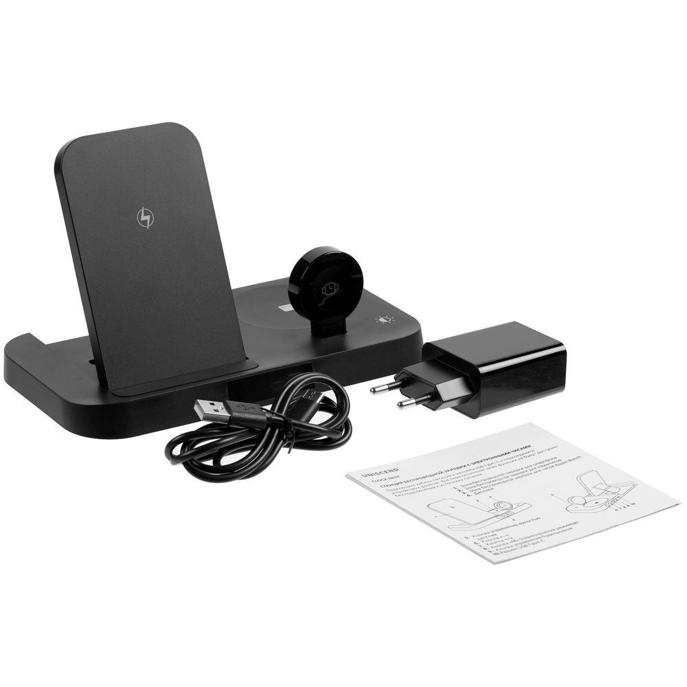 Зарядная станция с часами Clock Nest, черная — изображение 10